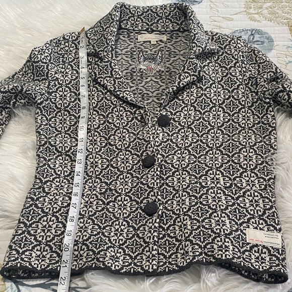 Odd Molly Black and White Patterned Blazer BNWoT - Picture 7 of 9